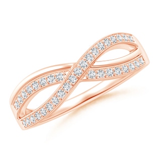 1.1mm GVS2 Pavé Set Diamond Infinity Ring in Rose Gold