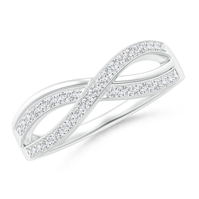 1.1mm GVS2 Pavé Set Diamond Infinity Ring in White Gold 
