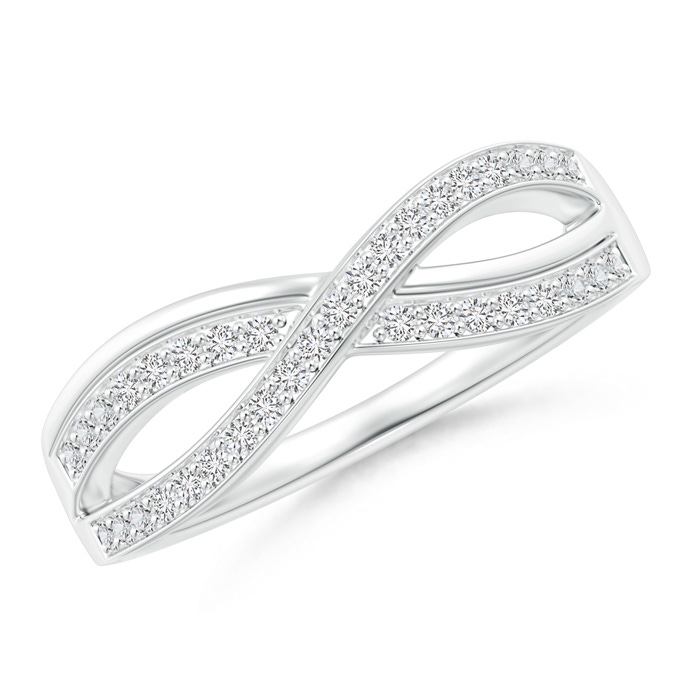 1.1mm HSI2 Pavé Set Diamond Infinity Ring in 9K White Gold 