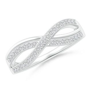 1.1mm HSI2 Pavé Set Diamond Infinity Ring in White Gold