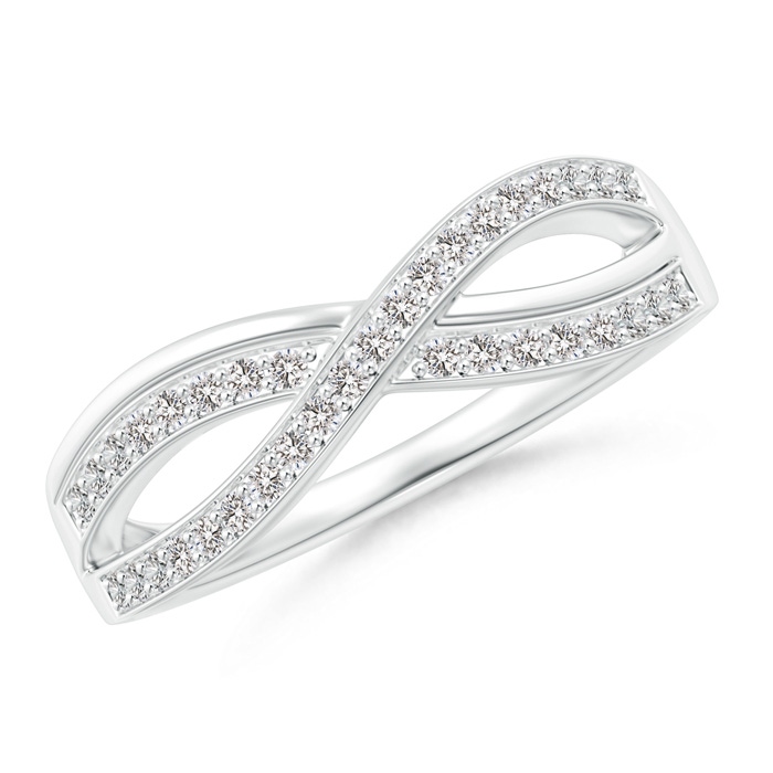 1.1mm IJI1I2 Pavé Set Diamond Infinity Ring in 9K White Gold 