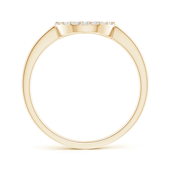 1.25mm GVS2 Tapered-Shank Diamond Peace Sign Ring in Yellow Gold side-1