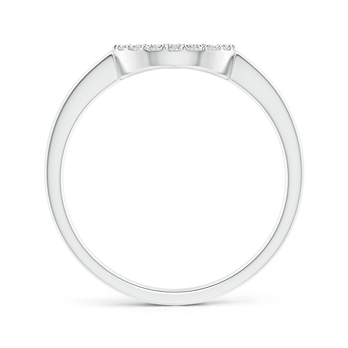 1.25mm IJI1I2 Tapered-Shank Diamond Peace Sign Ring in White Gold side-1