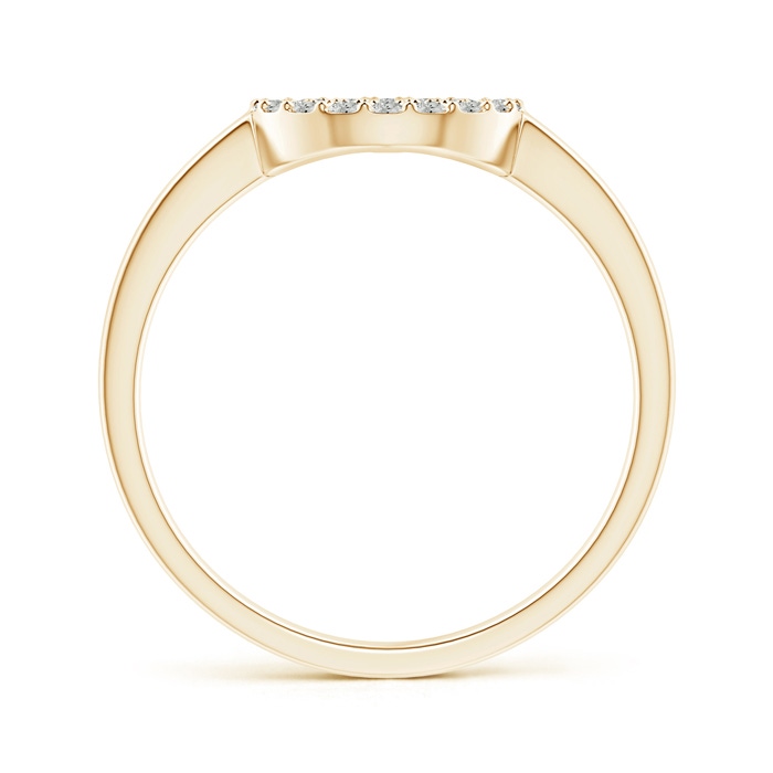1.25mm KI3 Tapered-Shank Diamond Peace Sign Ring in Yellow Gold side-1