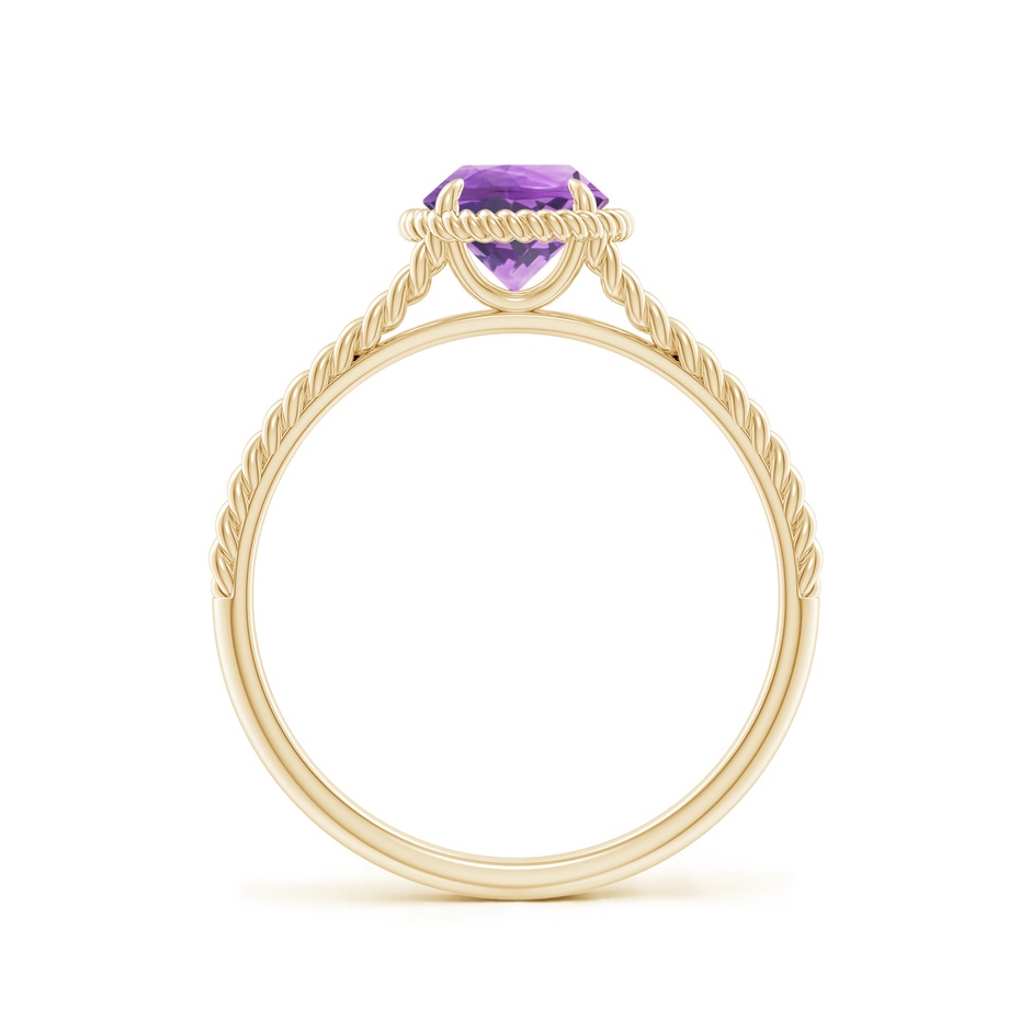 6mm A Amethyst Twist Rope Split Shank Ring in 18K Yellow Gold side 199