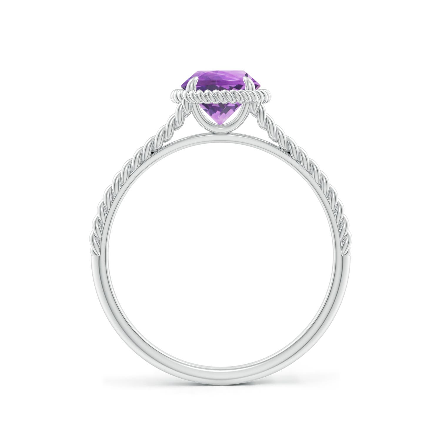 A - Amethyst / 0.8 CT / 14 KT White Gold