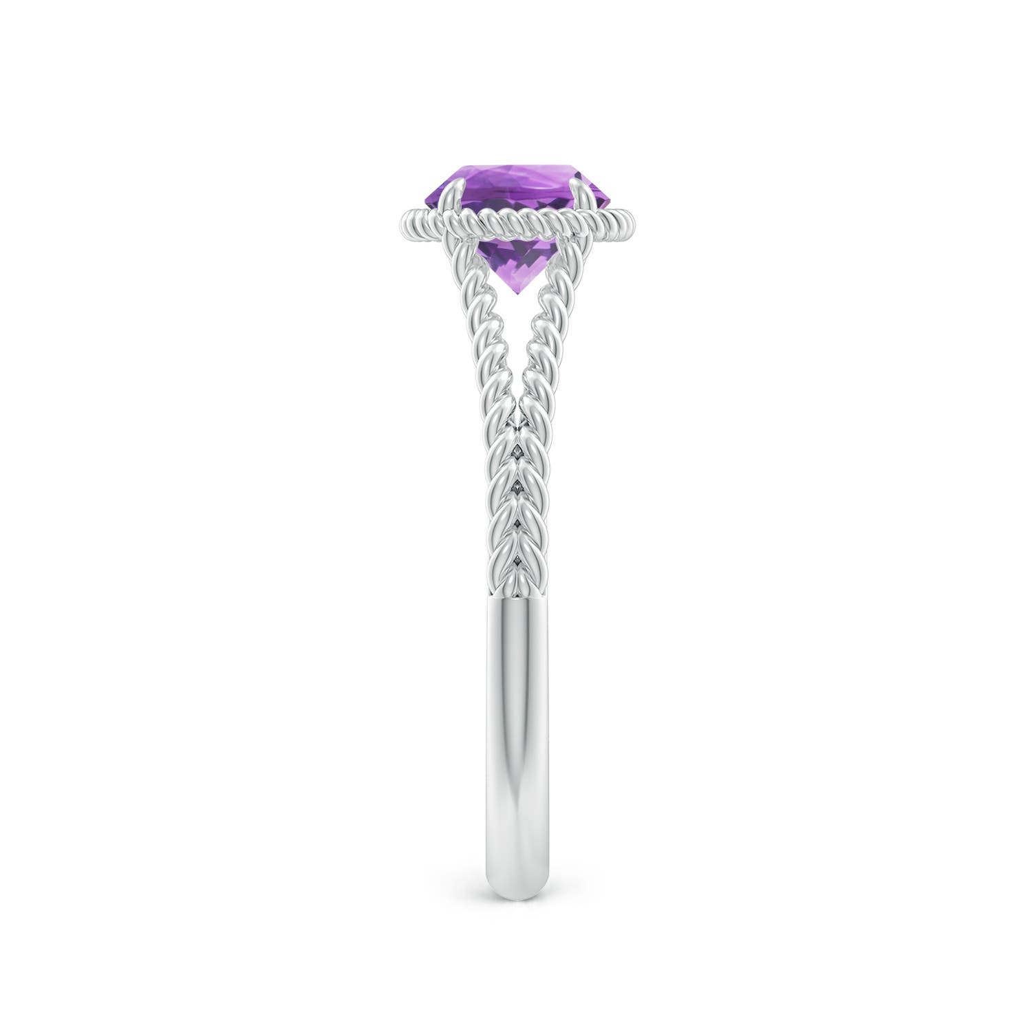 A - Amethyst / 0.8 CT / 14 KT White Gold