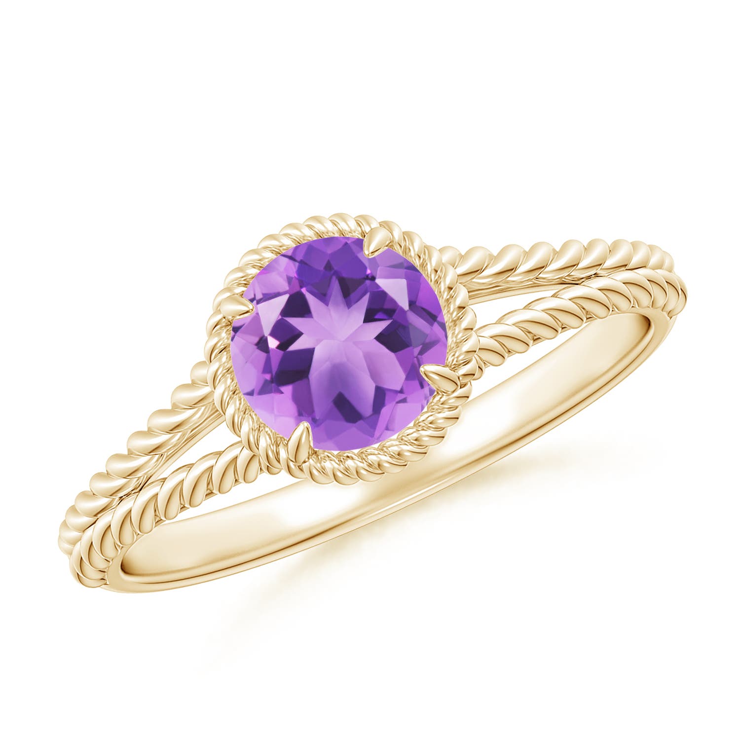 A - Amethyst / 0.8 CT / 14 KT Yellow Gold