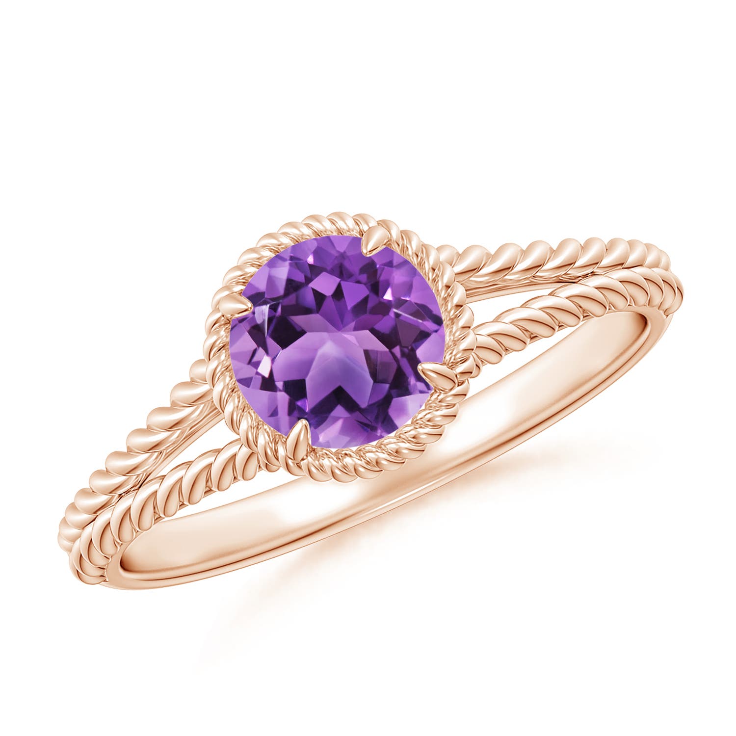 AA - Amethyst / 0.8 CT / 14 KT Rose Gold