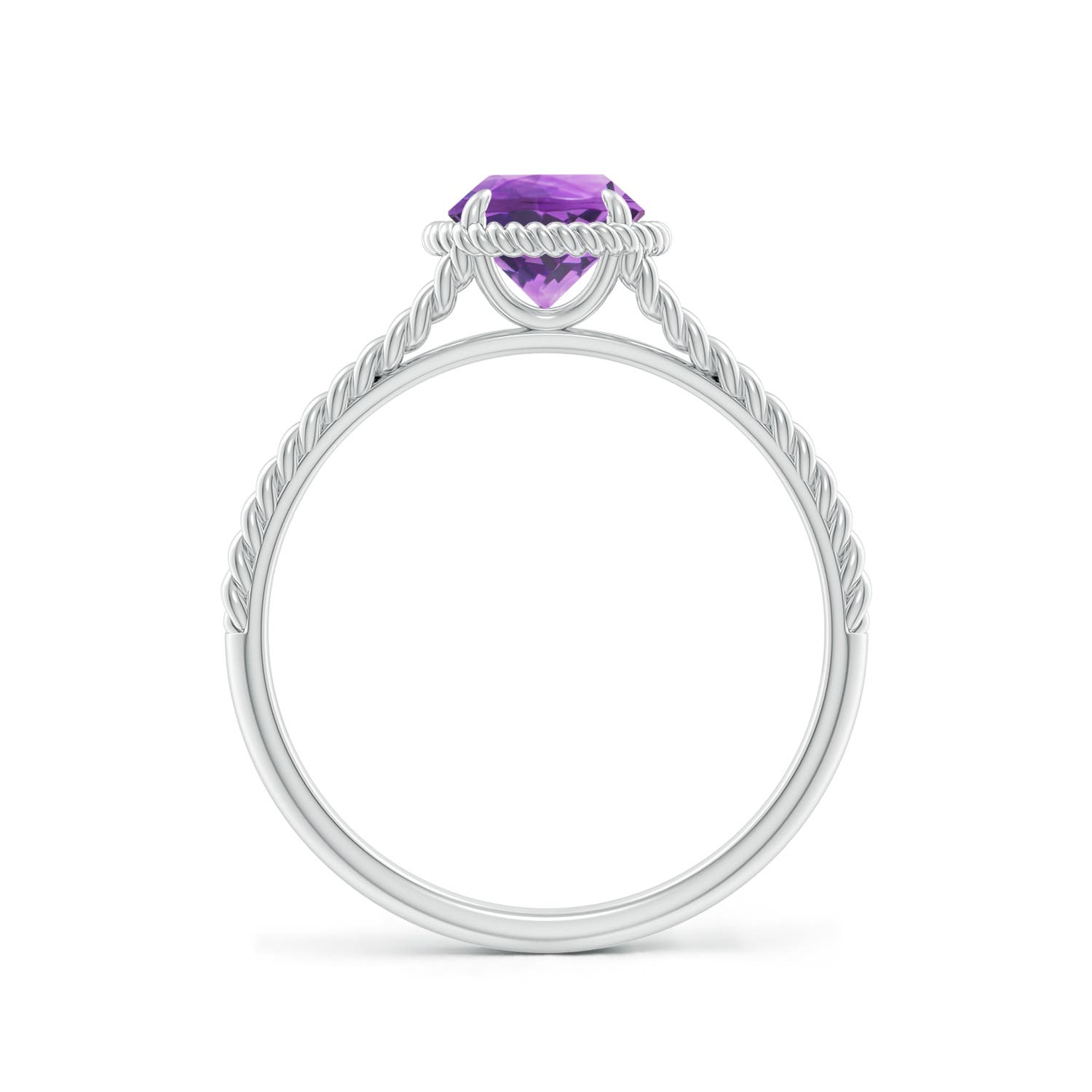 AA - Amethyst / 0.8 CT / 14 KT White Gold