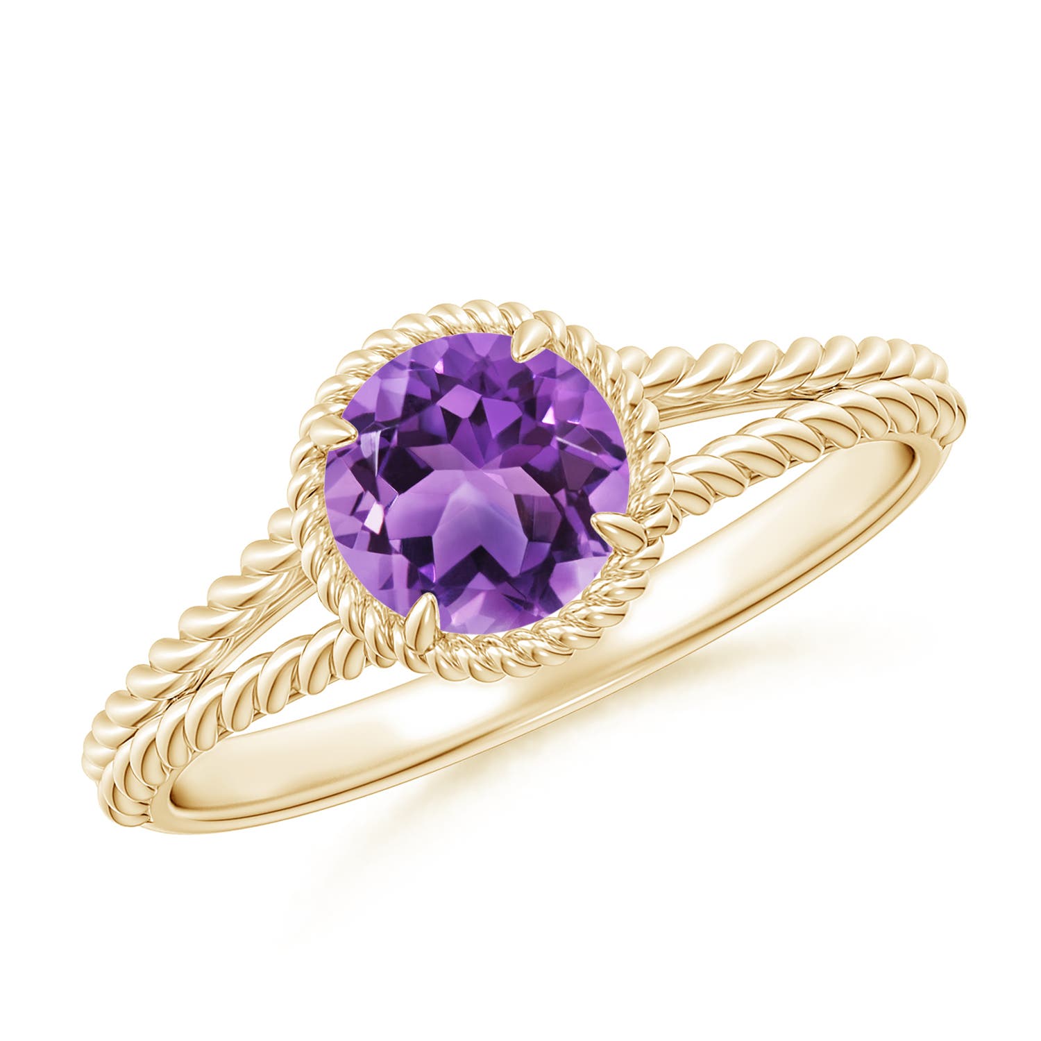 AA - Amethyst / 0.8 CT / 14 KT Yellow Gold