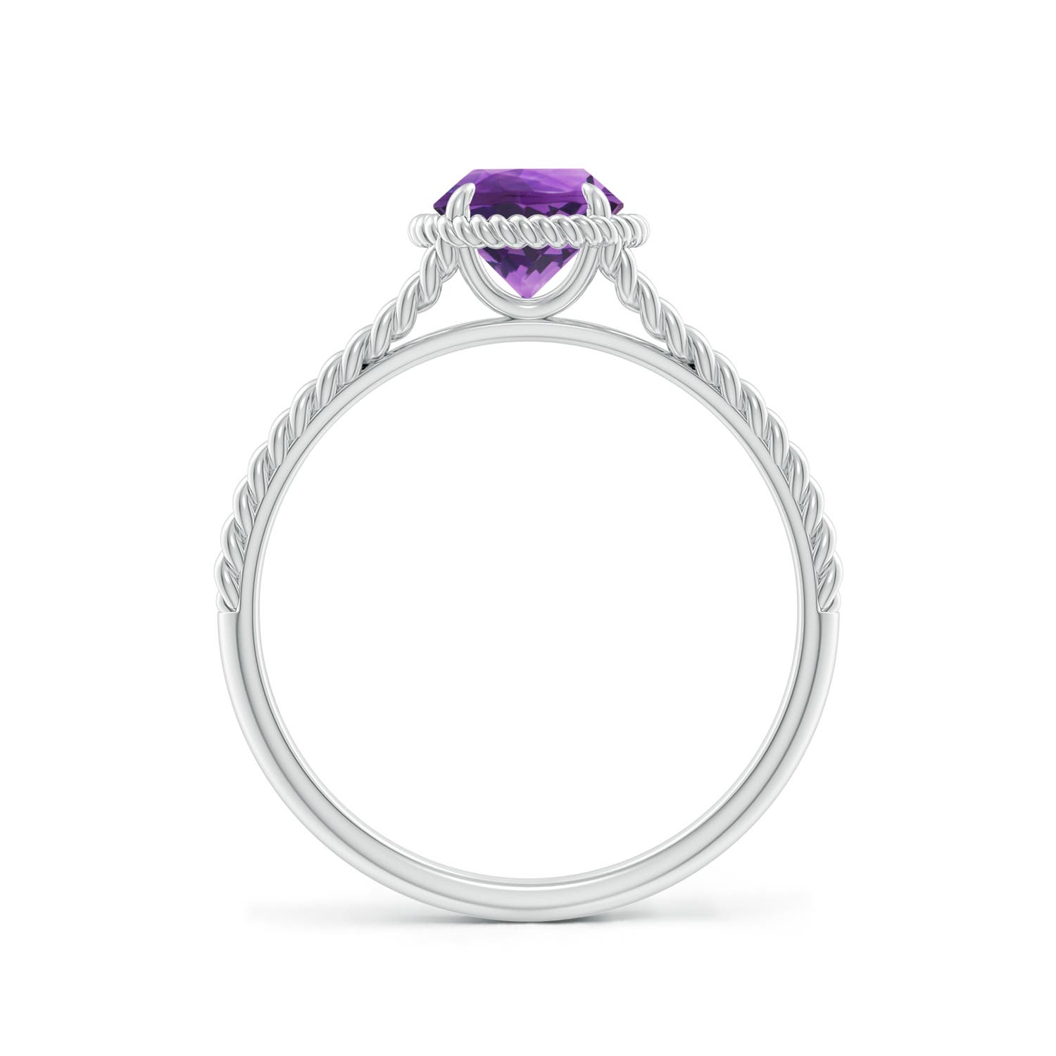 AAA - Amethyst / 0.8 CT / 14 KT White Gold