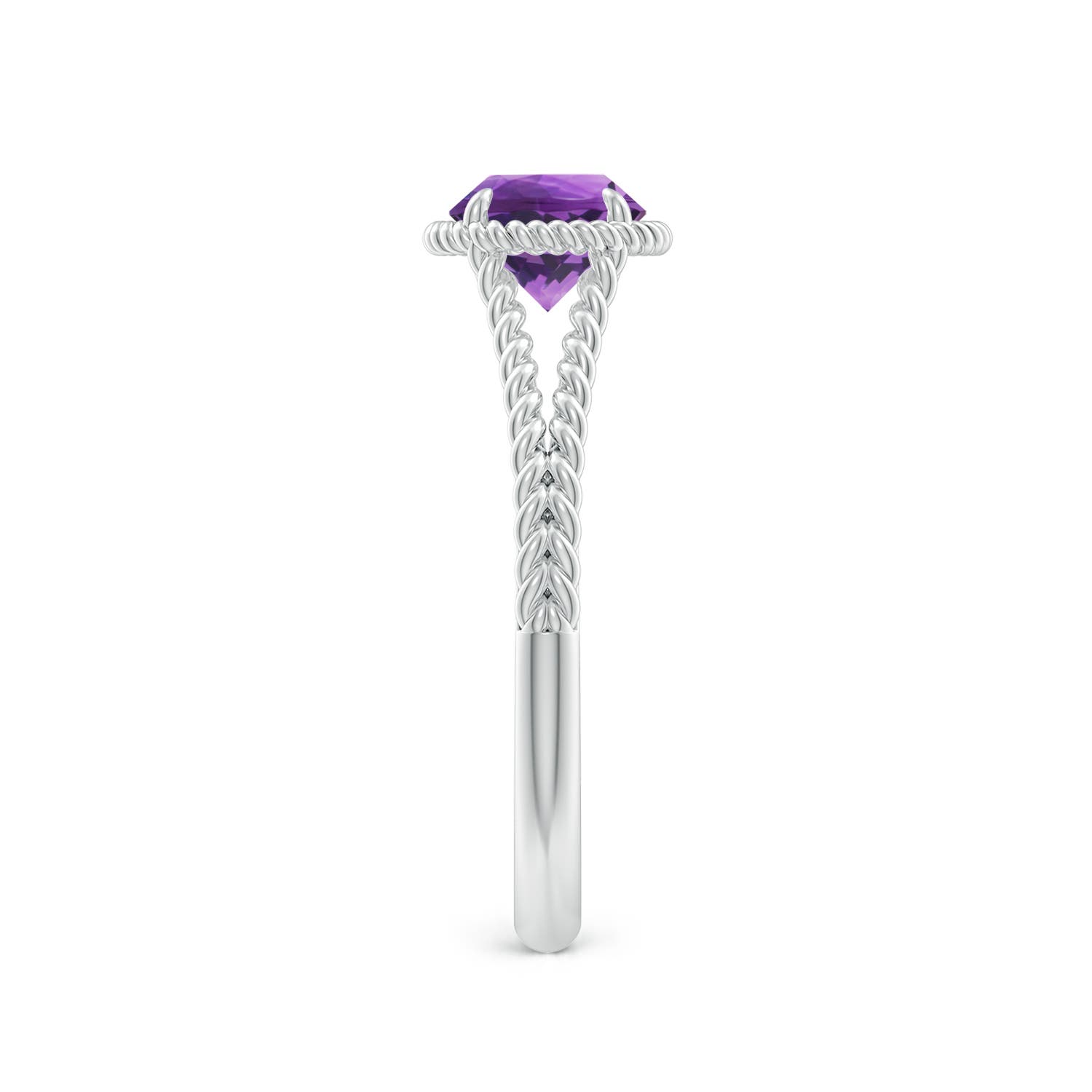 AAA - Amethyst / 0.8 CT / 14 KT White Gold