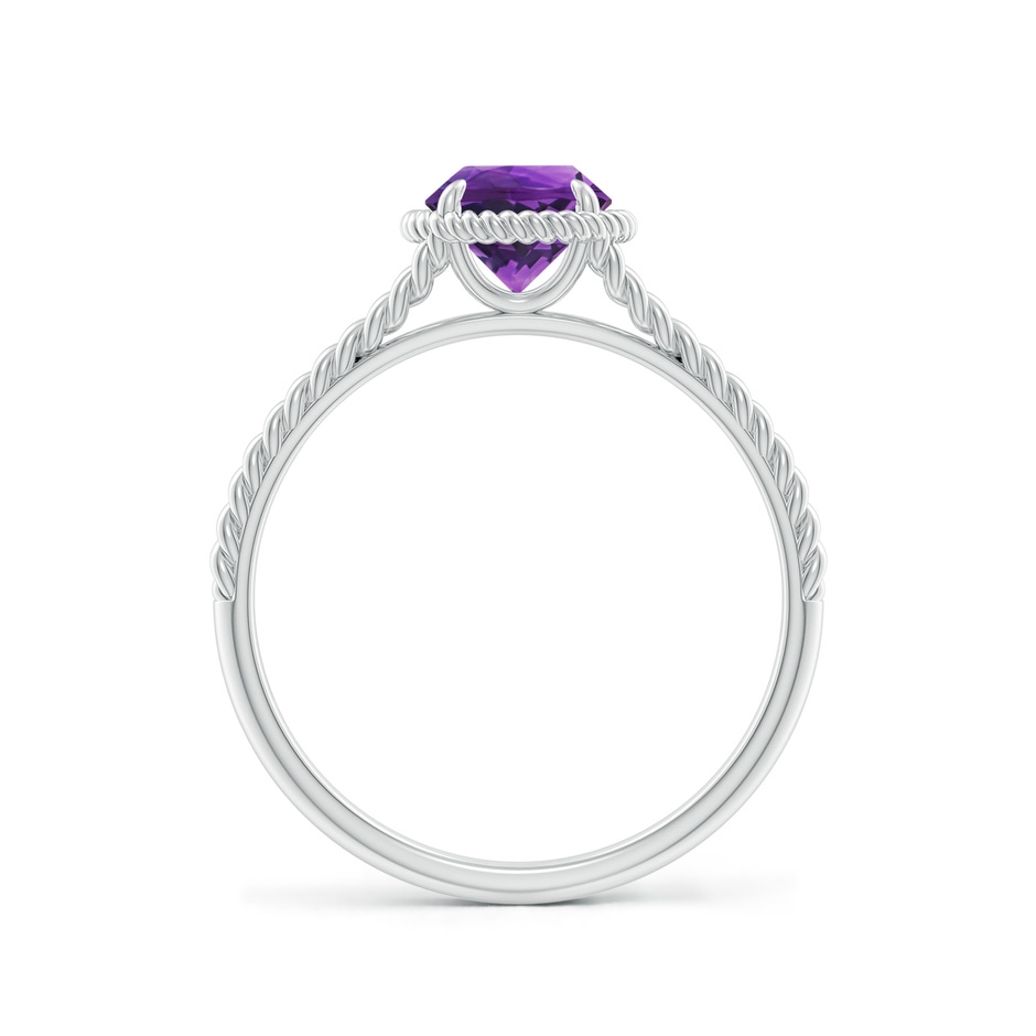 6mm AAAA Amethyst Twist Rope Split Shank Ring in P950 Platinum side 199