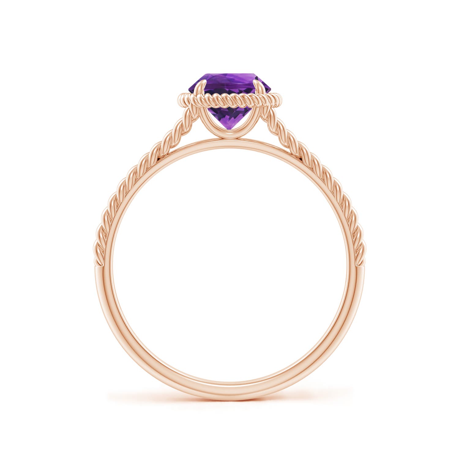 AAAA - Amethyst / 0.8 CT / 14 KT Rose Gold