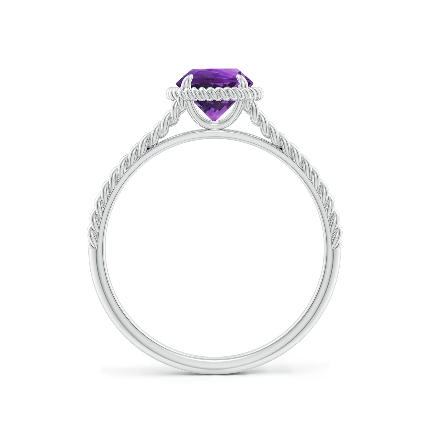 AAAA - Amethyst / 0.8 CT / 14 KT White Gold