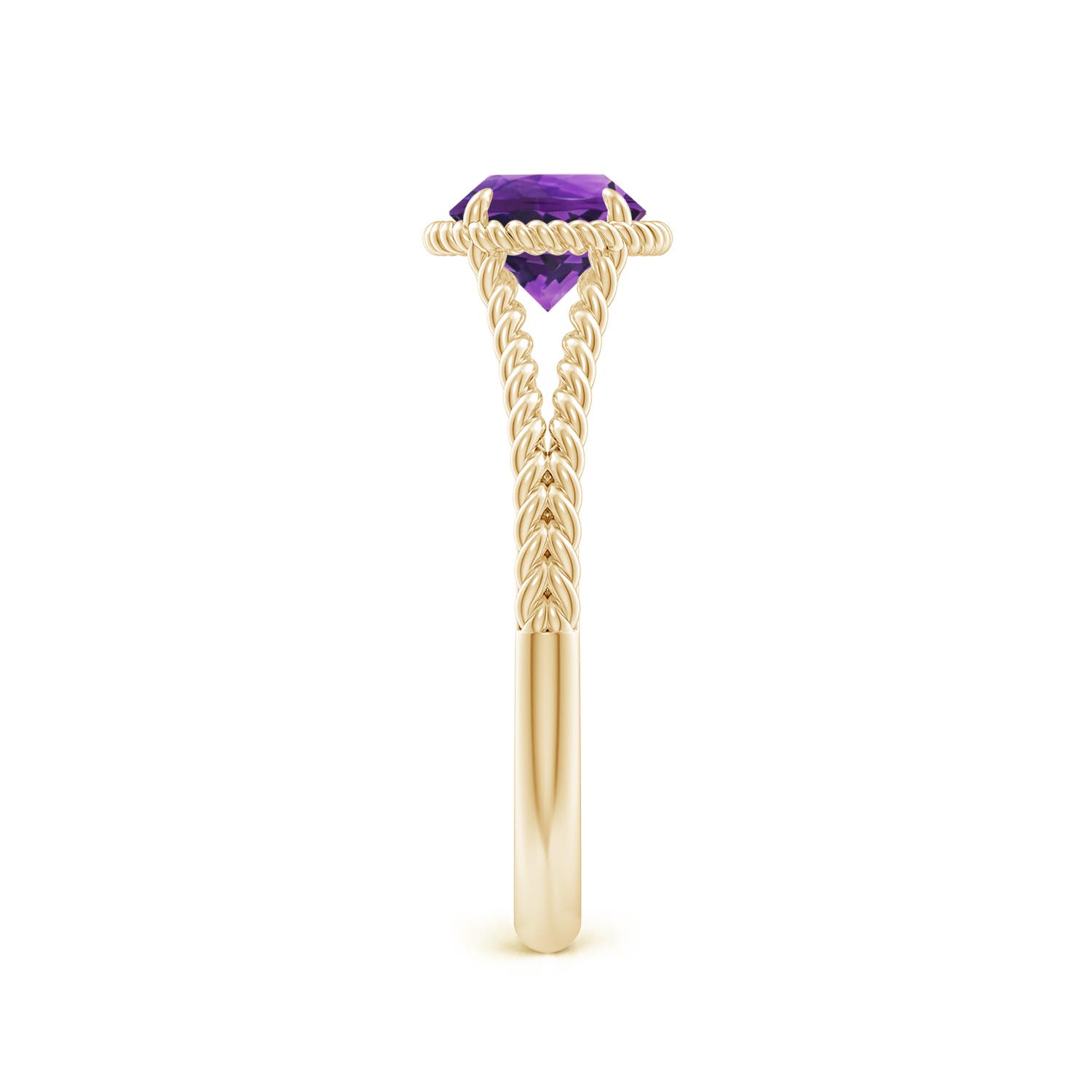 AAAA - Amethyst / 0.8 CT / 14 KT Yellow Gold