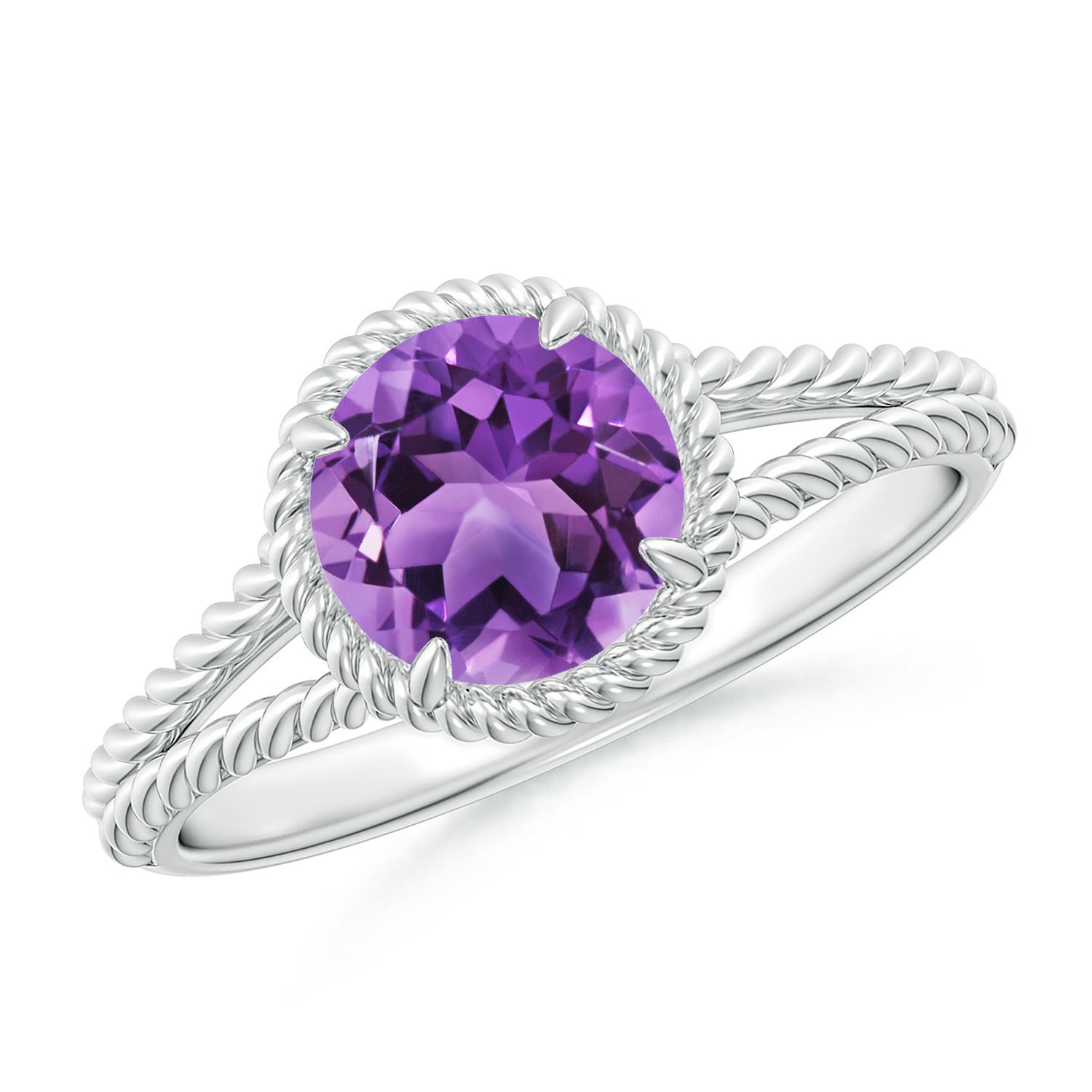 AA - Amethyst / 1.15 CT / 14 KT White Gold