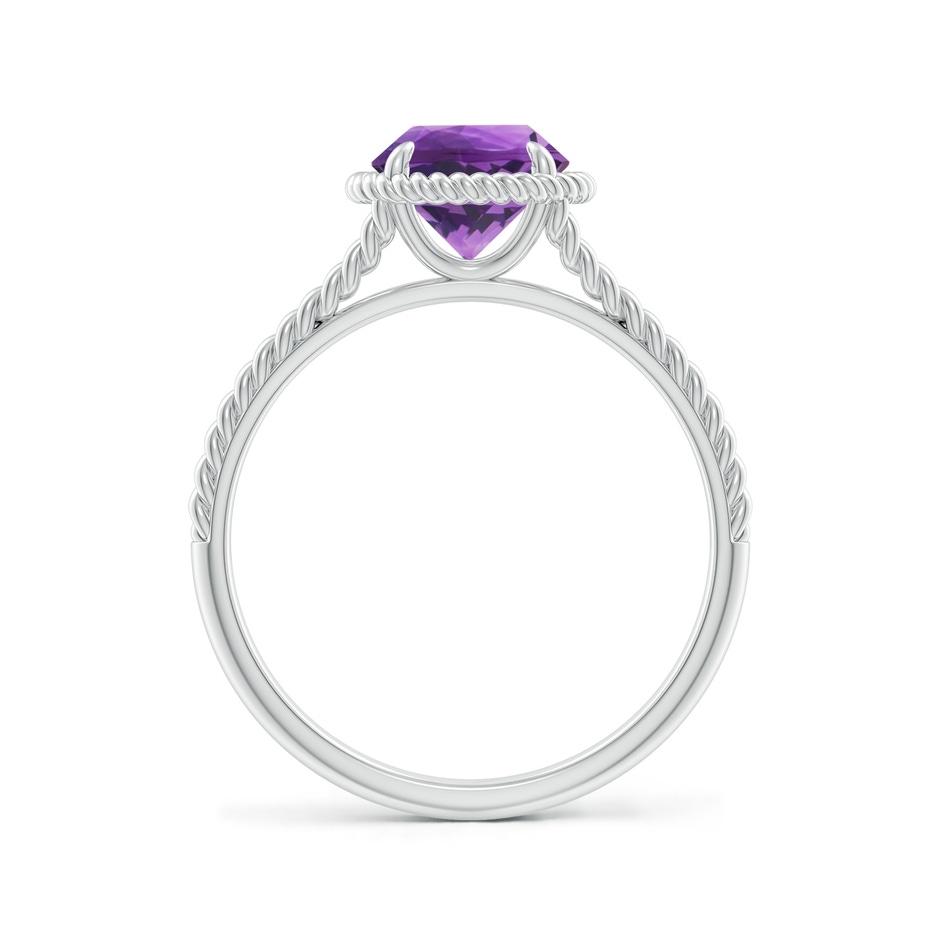 7mm AAA Amethyst Twist Rope Split Shank Ring in White Gold side 199