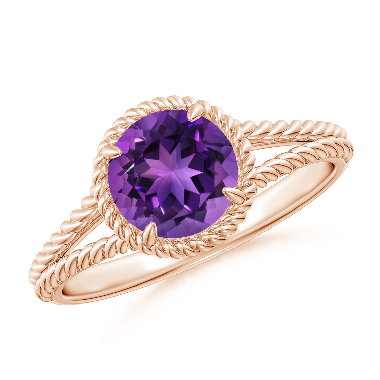 AAAA - Amethyst / 1.15 CT / 14 KT Rose Gold