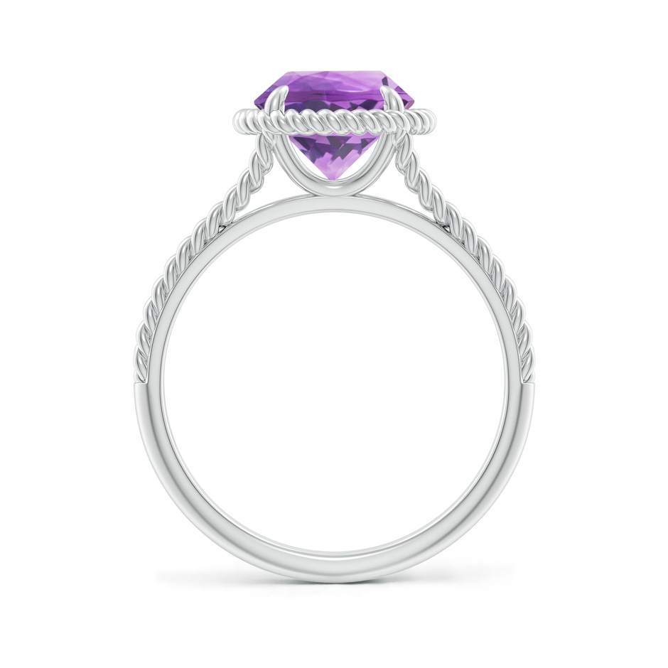 8mm A Amethyst Twist Rope Split Shank Ring in S999 Silver side 199
