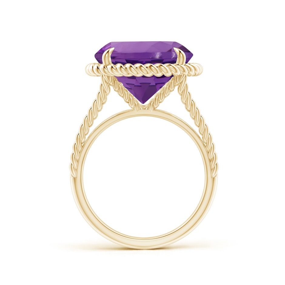 14.18x14.11x9.36mm AAA GIA Certified Amethyst Twist Rope Split Shank Ring in Yellow Gold side 199