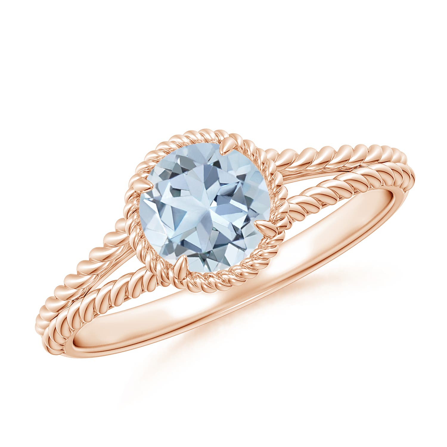 A - Aquamarine / 0.72 CT / 14 KT Rose Gold