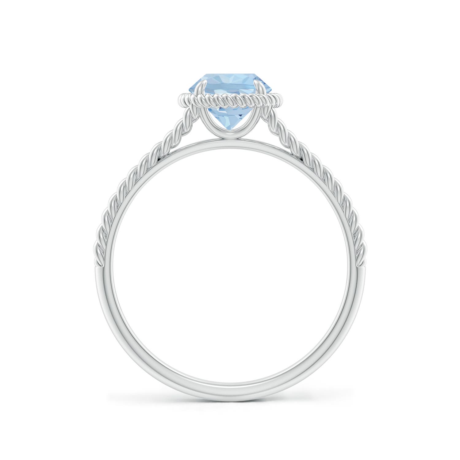 AA - Aquamarine / 0.72 CT / 14 KT White Gold