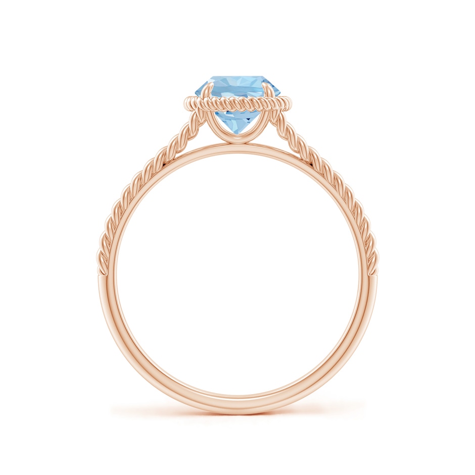 6mm AAA Aquamarine Twist Rope Split Shank Ring in Rose Gold side 199