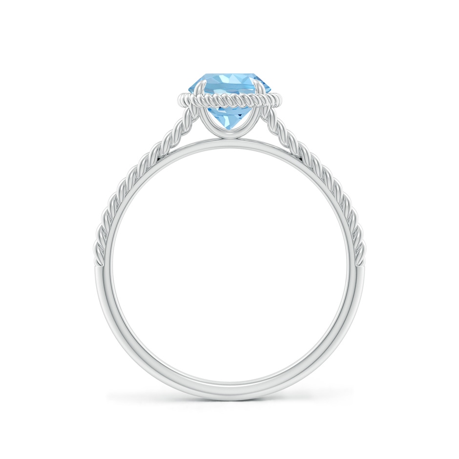 6mm AAAA Aquamarine Twist Rope Split Shank Ring in P950 Platinum side 199
