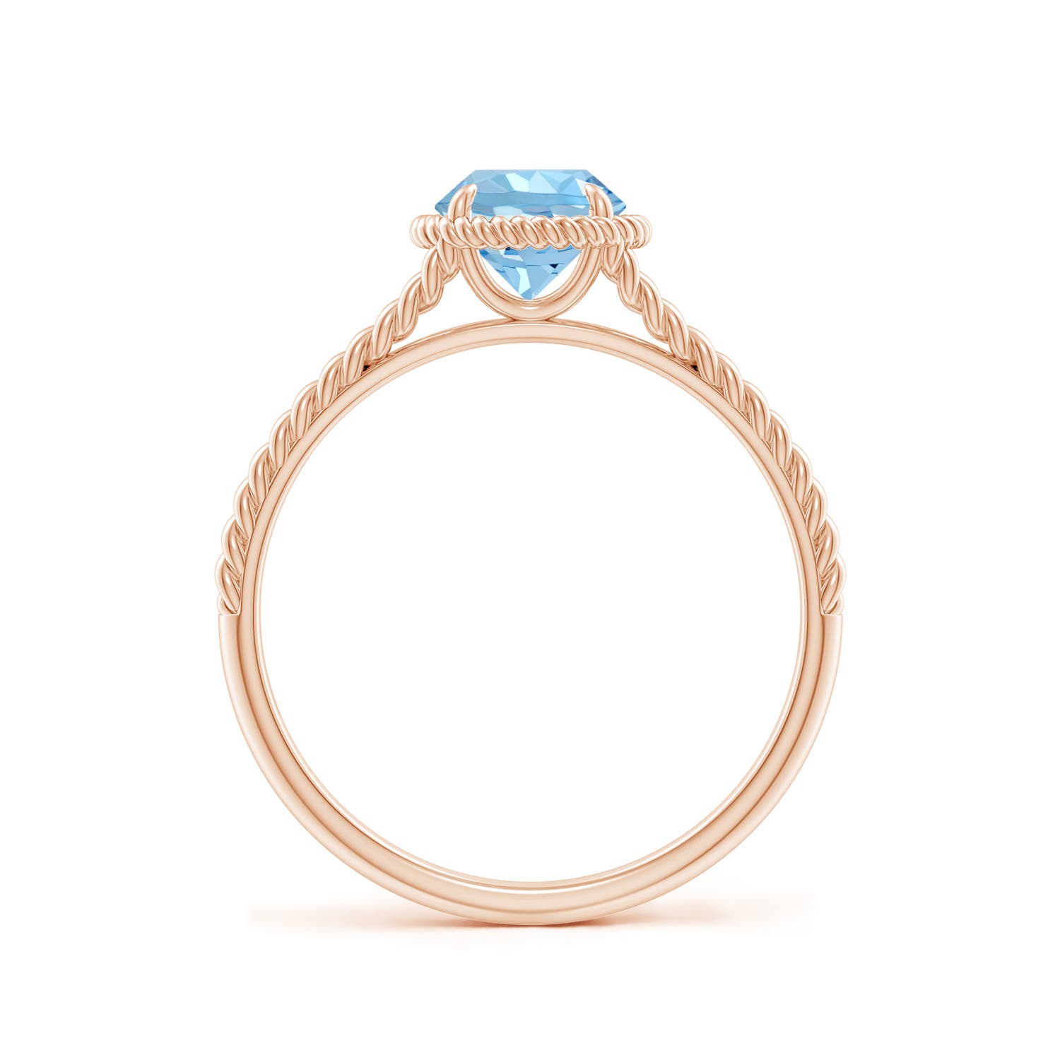 AAAA - Aquamarine / 0.72 CT / 14 KT Rose Gold