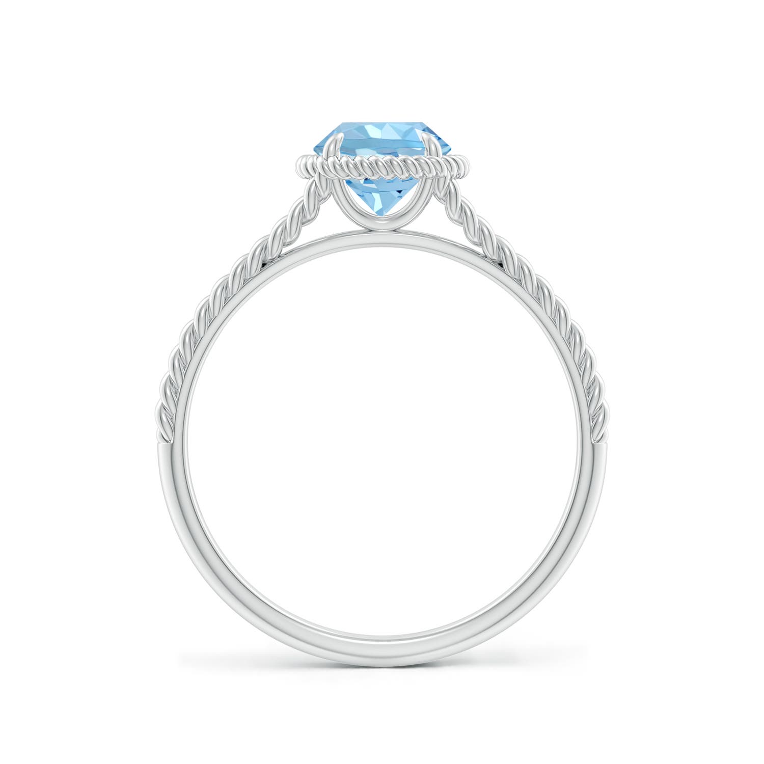 AAAA - Aquamarine / 0.72 CT / 14 KT White Gold