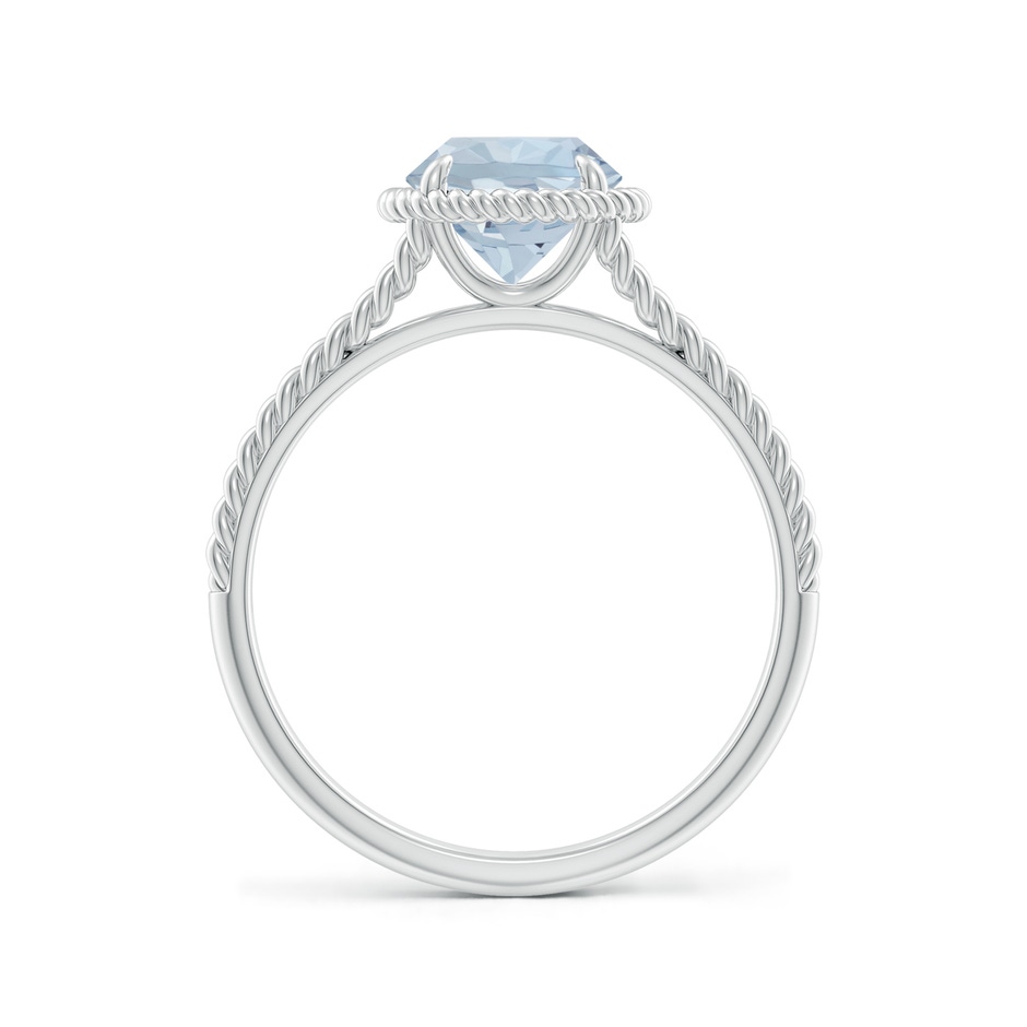 7mm A Aquamarine Twist Rope Split Shank Ring in White Gold side 199