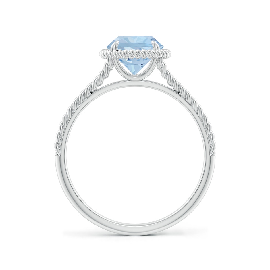 7mm AA Aquamarine Twist Rope Split Shank Ring in White Gold side 199