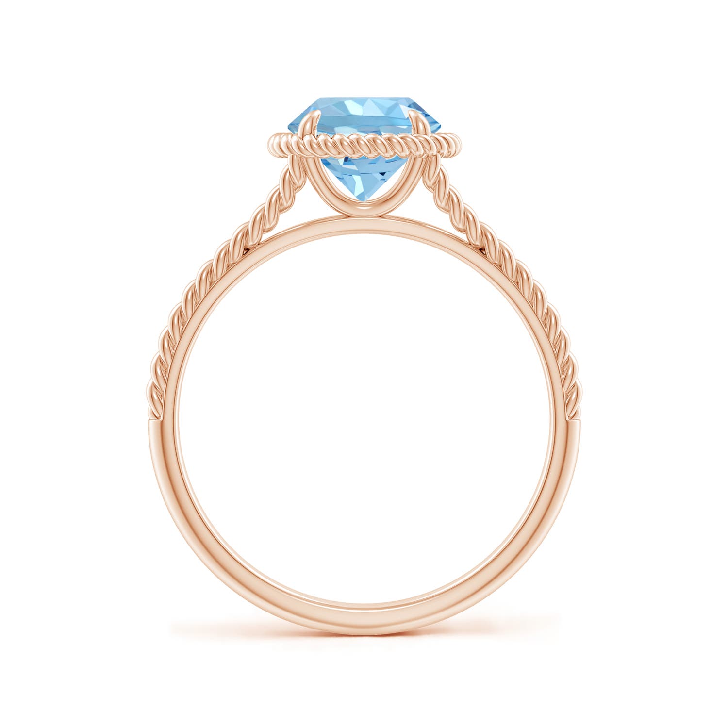 AAAA - Aquamarine / 1.12 CT / 14 KT Rose Gold