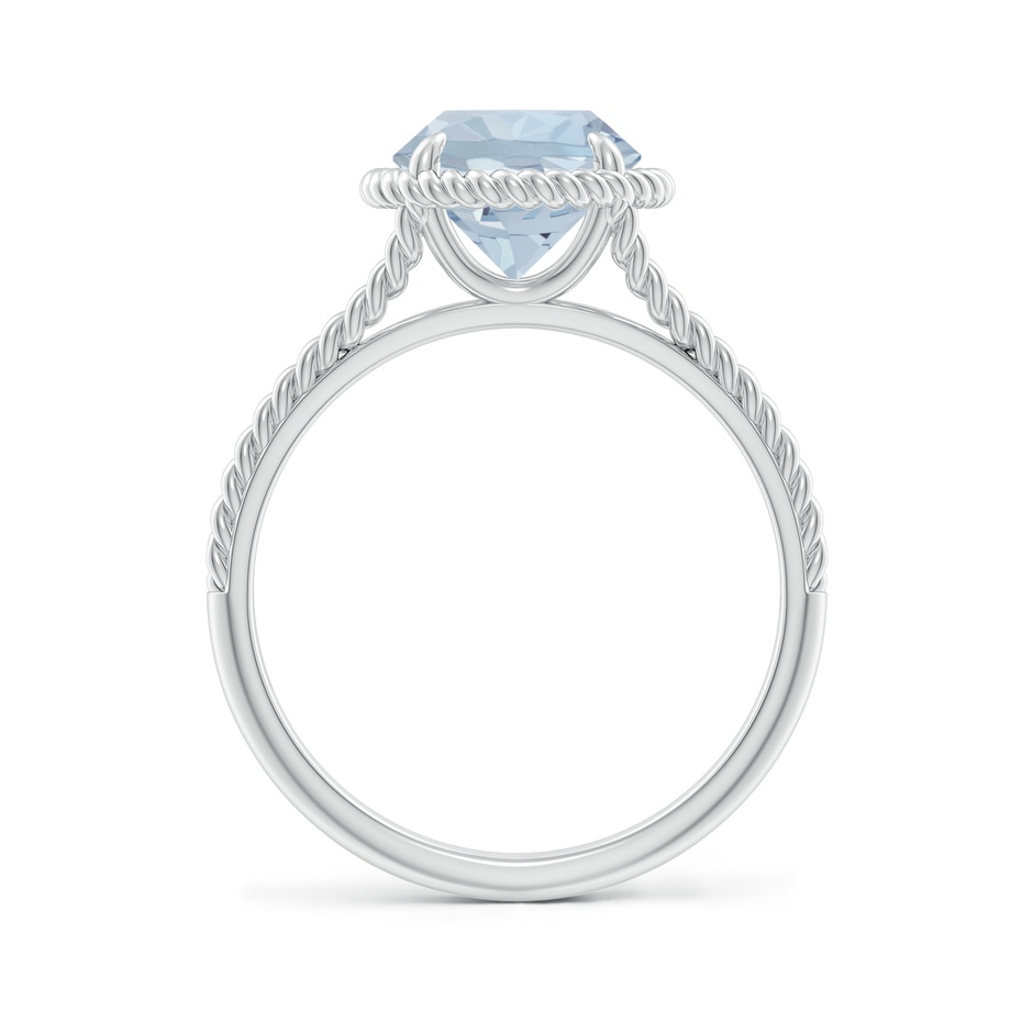 8mm A Aquamarine Twist Rope Split Shank Ring in White Gold side 199