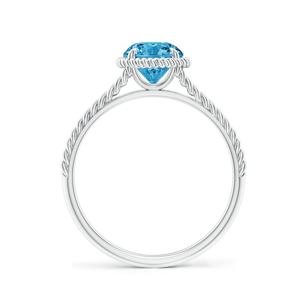 6.4mm AAAA Fancy Intense Blue Diamond Twist Rope Split Shank Ring in P950 Platinum - side 199