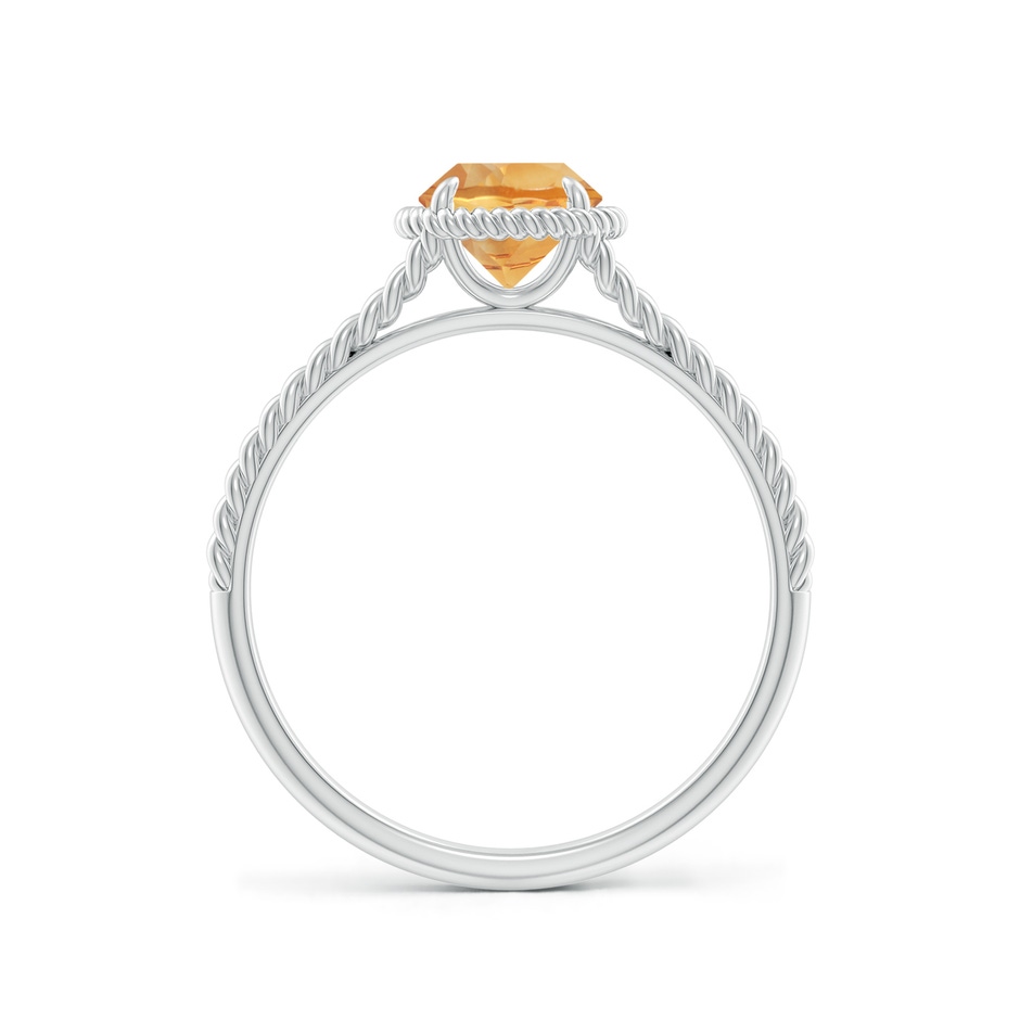 6mm A Citrine Twist Rope Split Shank Ring in White Gold side 199