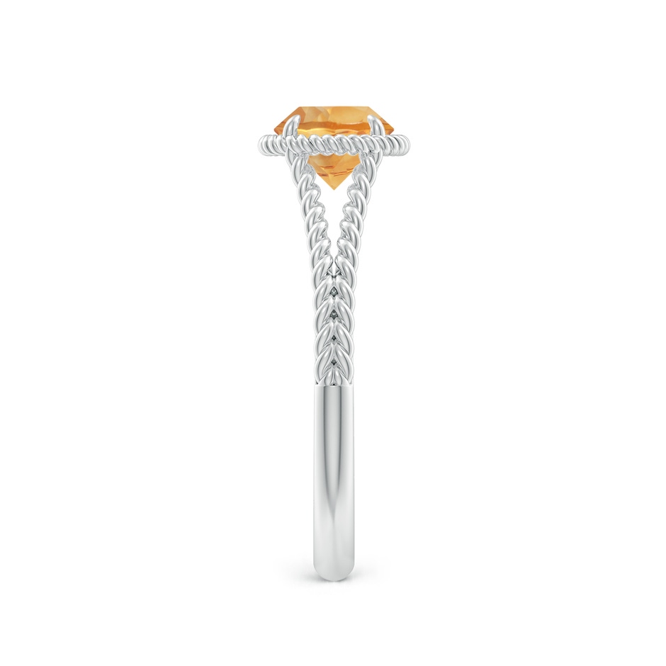 6mm A Citrine Twist Rope Split Shank Ring in White Gold side 299