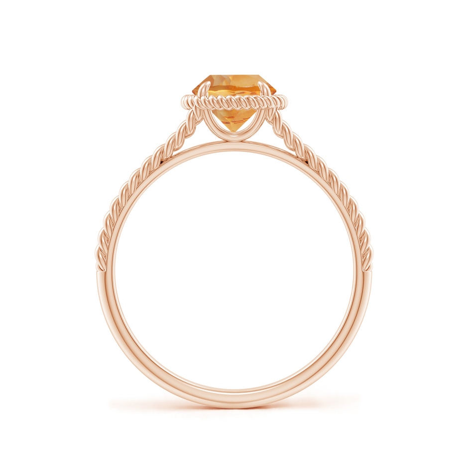 6mm AA Citrine Twist Rope Split Shank Ring in Rose Gold side 199