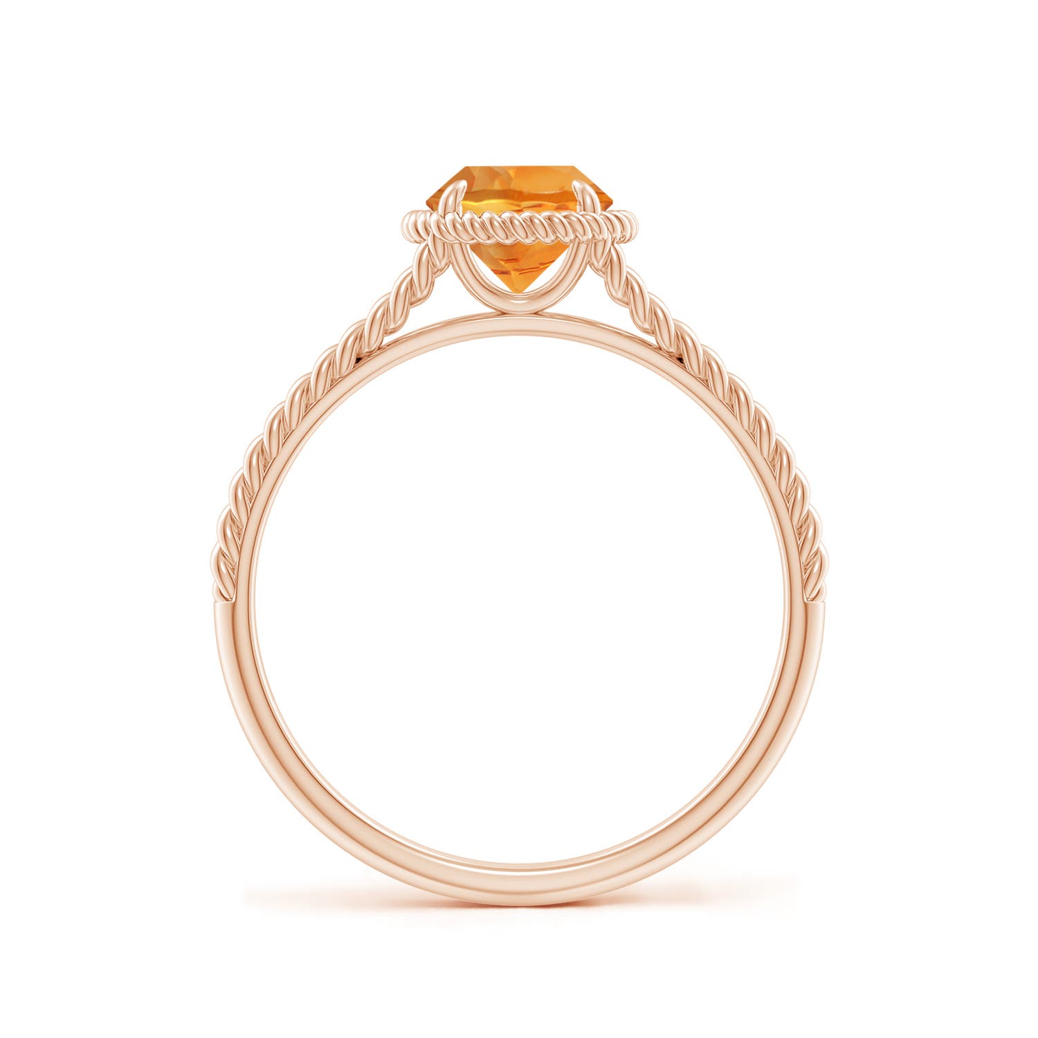 AAA - Citrine / 0.7 CT / 14 KT Rose Gold