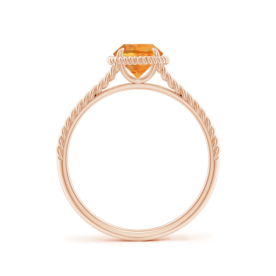 6mm AAA Citrine Twist Rope Split Shank Ring in Rose Gold side 199