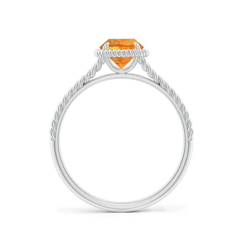 6mm AAA Citrine Twist Rope Split Shank Ring in White Gold side 199