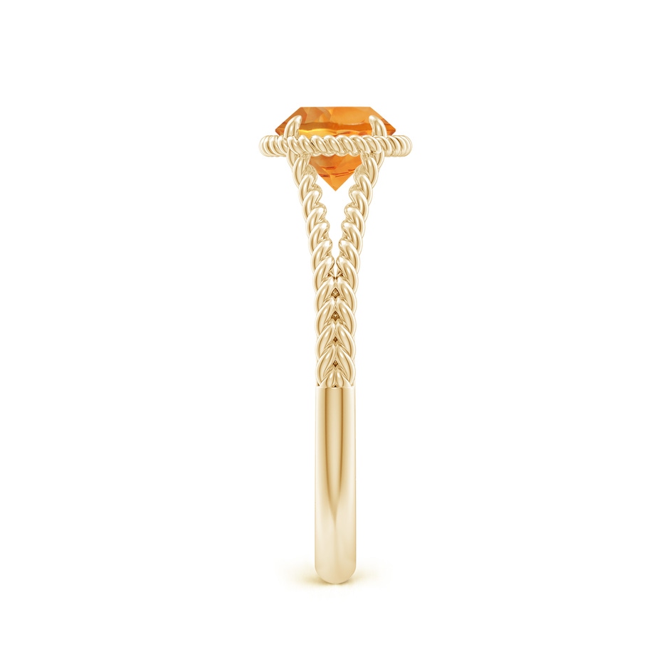 6mm AAA Citrine Twist Rope Split Shank Ring in Yellow Gold side 299