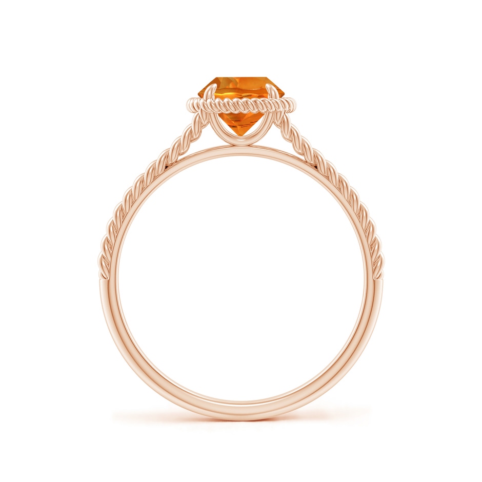 6mm AAAA Citrine Twist Rope Split Shank Ring in Rose Gold side 199