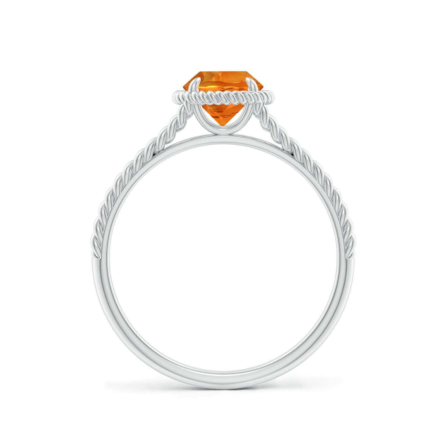 AAAA - Citrine / 0.7 CT / 14 KT White Gold