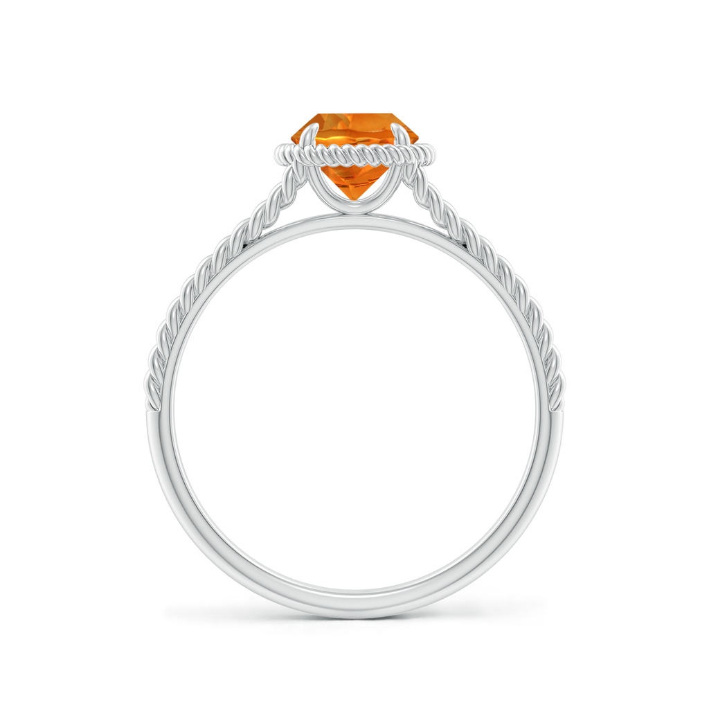 6mm AAAA Citrine Twist Rope Split Shank Ring in White Gold - side 199