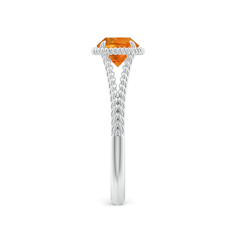 6mm AAAA Citrine Twist Rope Split Shank Ring in White Gold side 299
