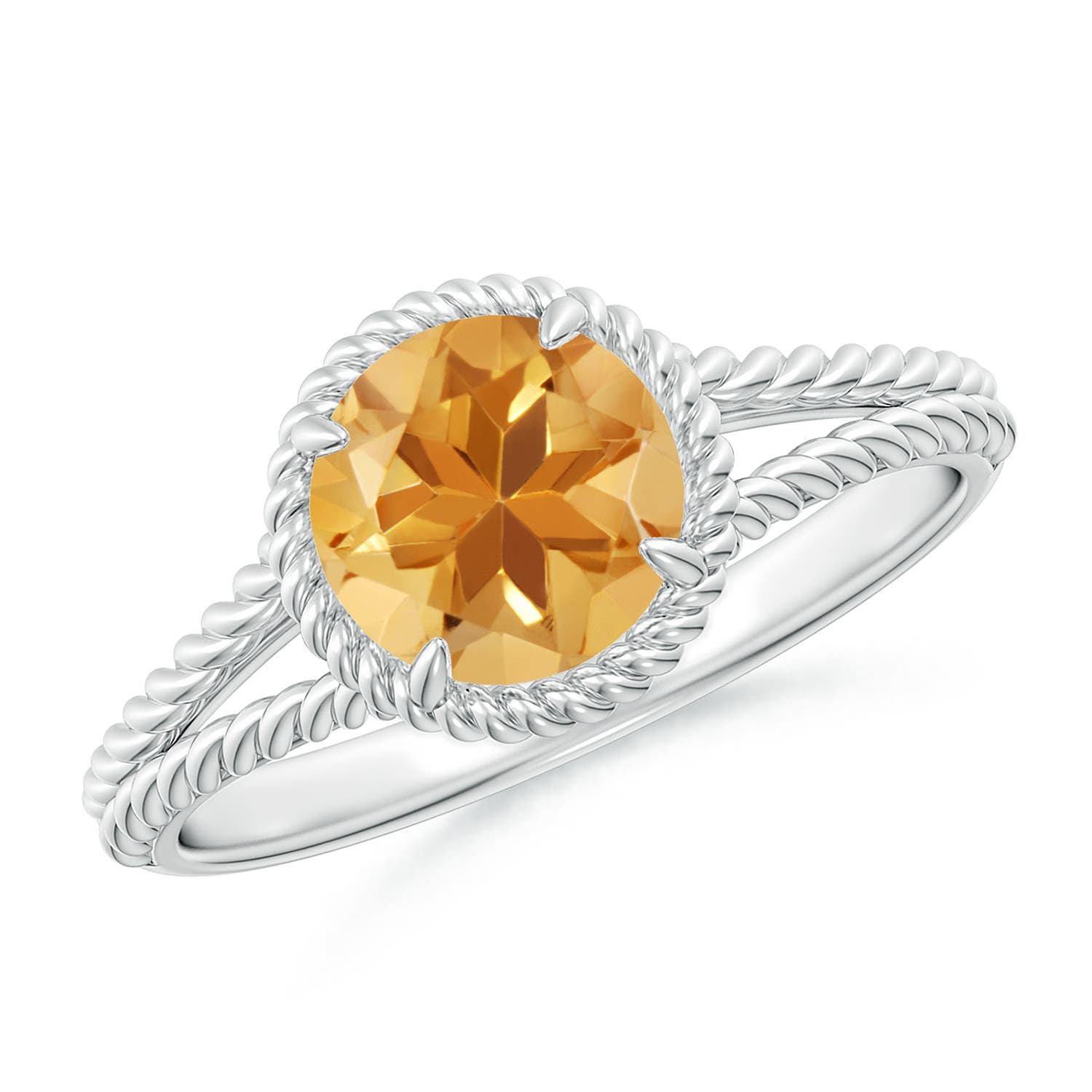 A - Citrine / 1.25 CT / 14 KT White Gold