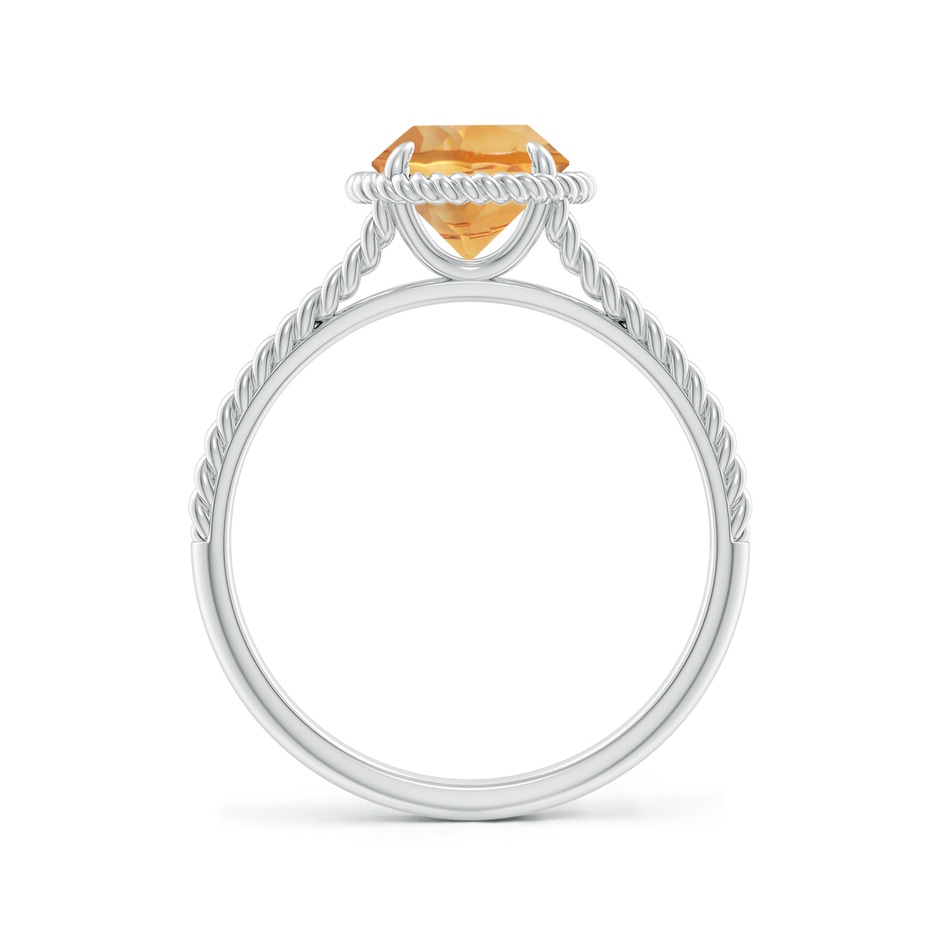 7mm A Citrine Twist Rope Split Shank Ring in White Gold side 199